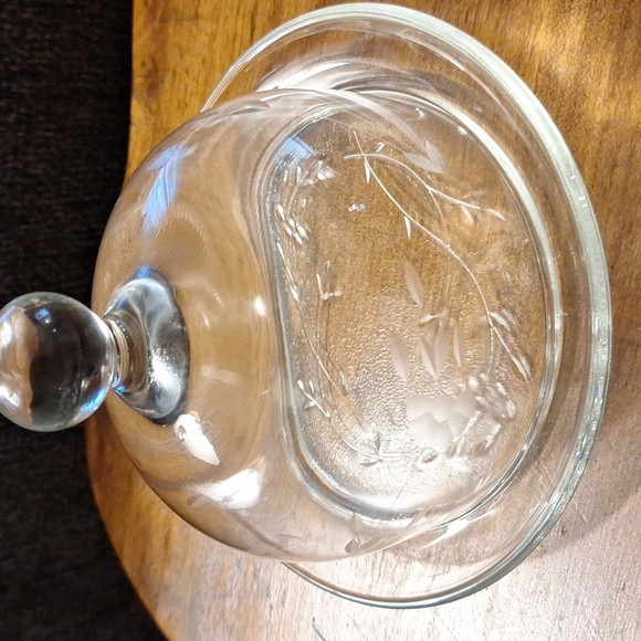 Princess House Heritage Round Covered Butter / Cheese Dome / Cloche and Plate - Picture 5 of 6